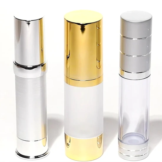 High Transparency as Material 5ml 10ml 15ml 20ml 30ml Airless Pump Bottle with Aluminum Material Pump and Cap