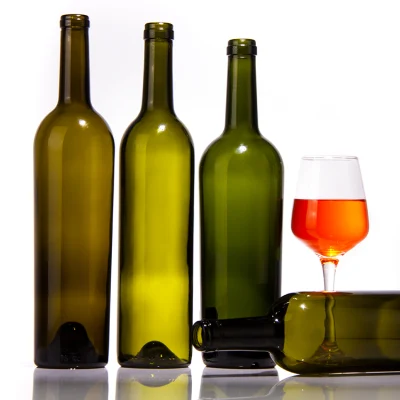 High Quality 187ml 375ml 750ml 1000ml Glass Wine Bottle for Bar and Home