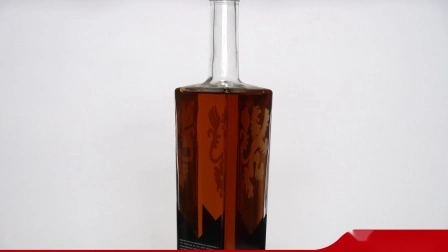 China Glass Bottles Factory Wholesale Custom Design 500ml 750ml Clear Empty Gin Whiskey Liquor Brandy Vodka Wine Glass Bottle