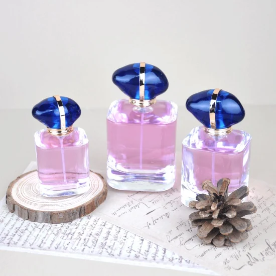 30ml 50ml 100ml Square Cube Wholesale Passione Perfume Glass Bottle Screw Spray Pump Fragrance Bottle with Cap