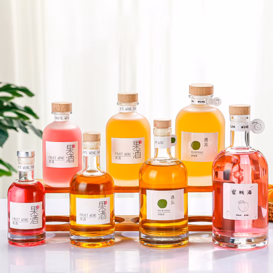 High Quality 187ml 375ml 750ml 1000ml Glass Wine Bottle for Bar and Home