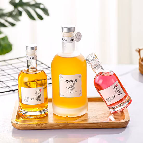 High Quality 187ml 375ml 750ml 1000ml Glass Wine Bottle for Bar and Home